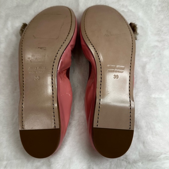 Miu Miu Pink Crystal Embellished Flats - Picture 6 of 8